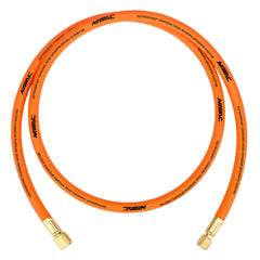 NAVAC NHR38AB Big Boy 3/8 Diameter Refrigerant Recovery Hose 3/8 to 1/4 Fittings - 6ft Orange