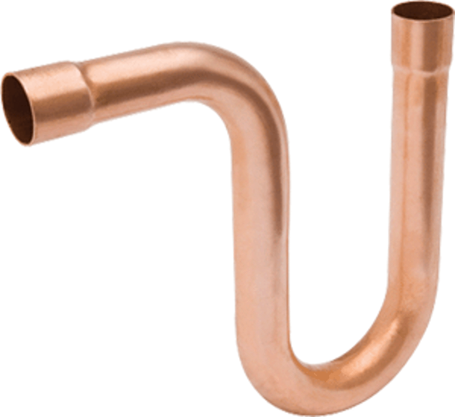 Mueller W61002 Copper P-Trap, 1-3/8 OD C x C Suction Line WE-554P