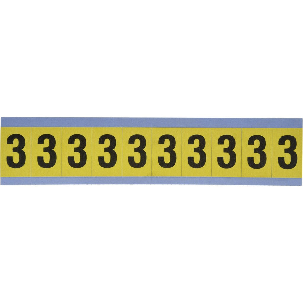 STRANCO Stranco SB4-3 Number Label 3 Inch Yellow Vinyl