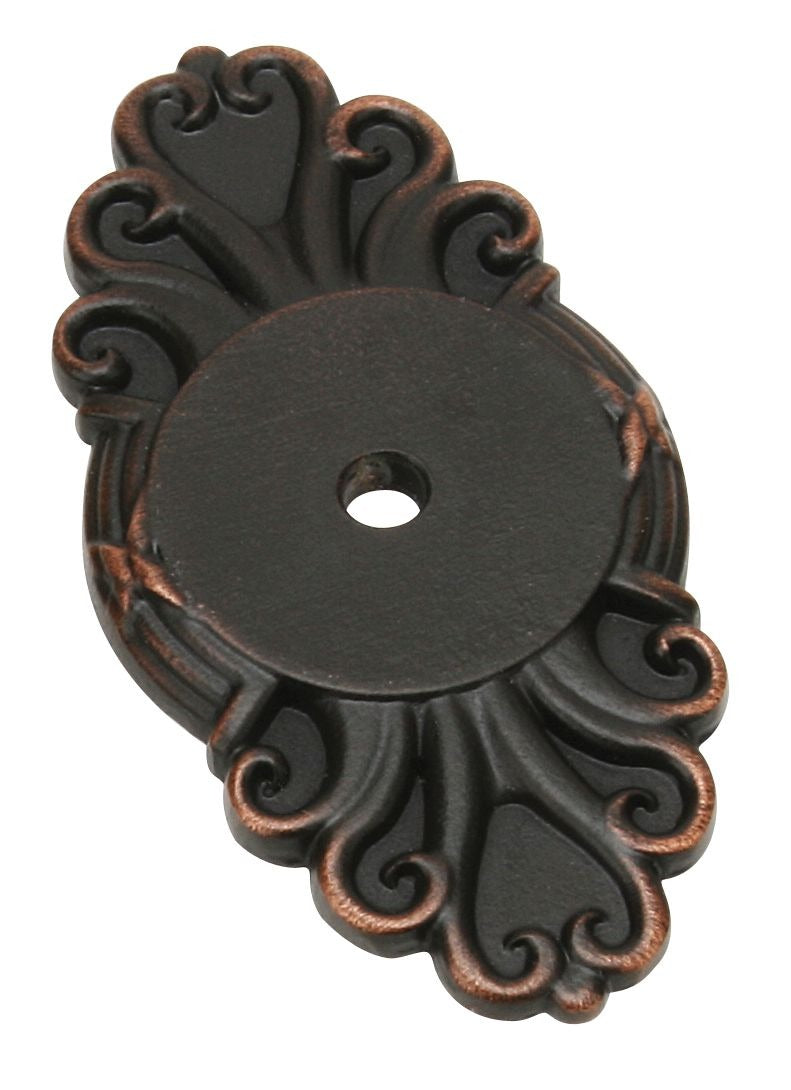 EMTEK Emtek 86293US10B Ribbon Reed Cabinet Knob Backplate Oil Rubbed Bronze