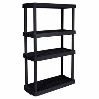 GRACIOUS LIVING Gracious Living 91074MAXIT-1C 4-shelf Shelving Unit Black