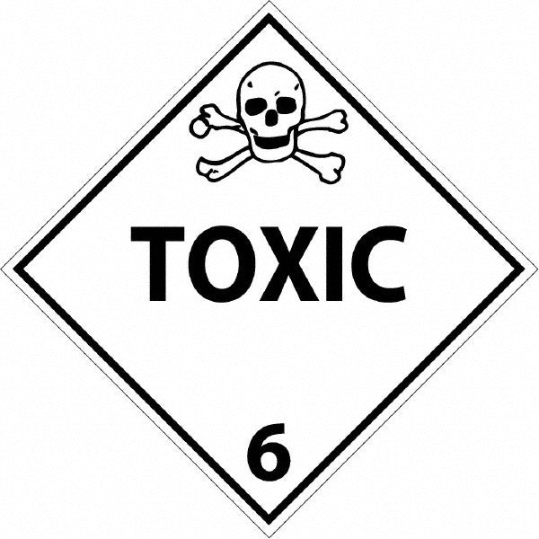 ACCUFORMNMC Accuformnmc DL87R Rigid Plastic Placard Toxic 6