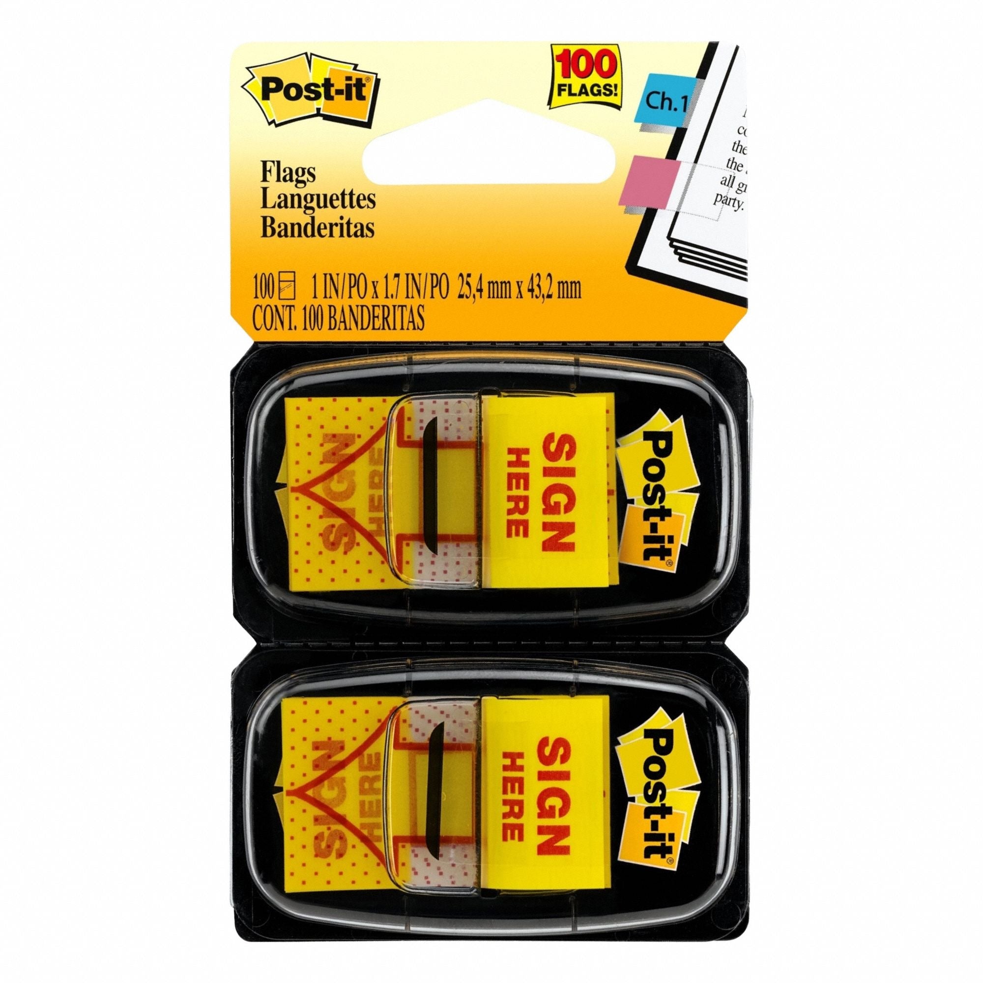3M 3M MMM680SH2 Page Marker 1 in x 1.7 in (2 pads of 50 sheets) 680-SH2