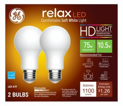 GE G E Lighting 93127607 Led A19 13W Soft White Bulb 2 Pack