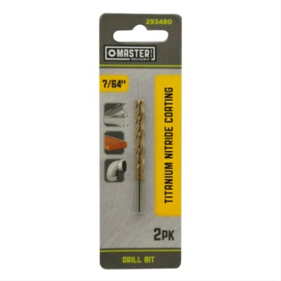 DISSTON CO Disston Company 293480 Titanium Hss Drill Bit 7/64in 2 Pack
