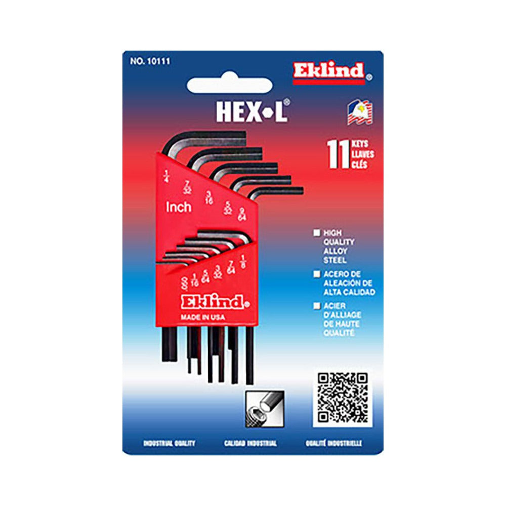 EKLIND Eklind 10111 L-key Hex Key Set 11 Piece Steel