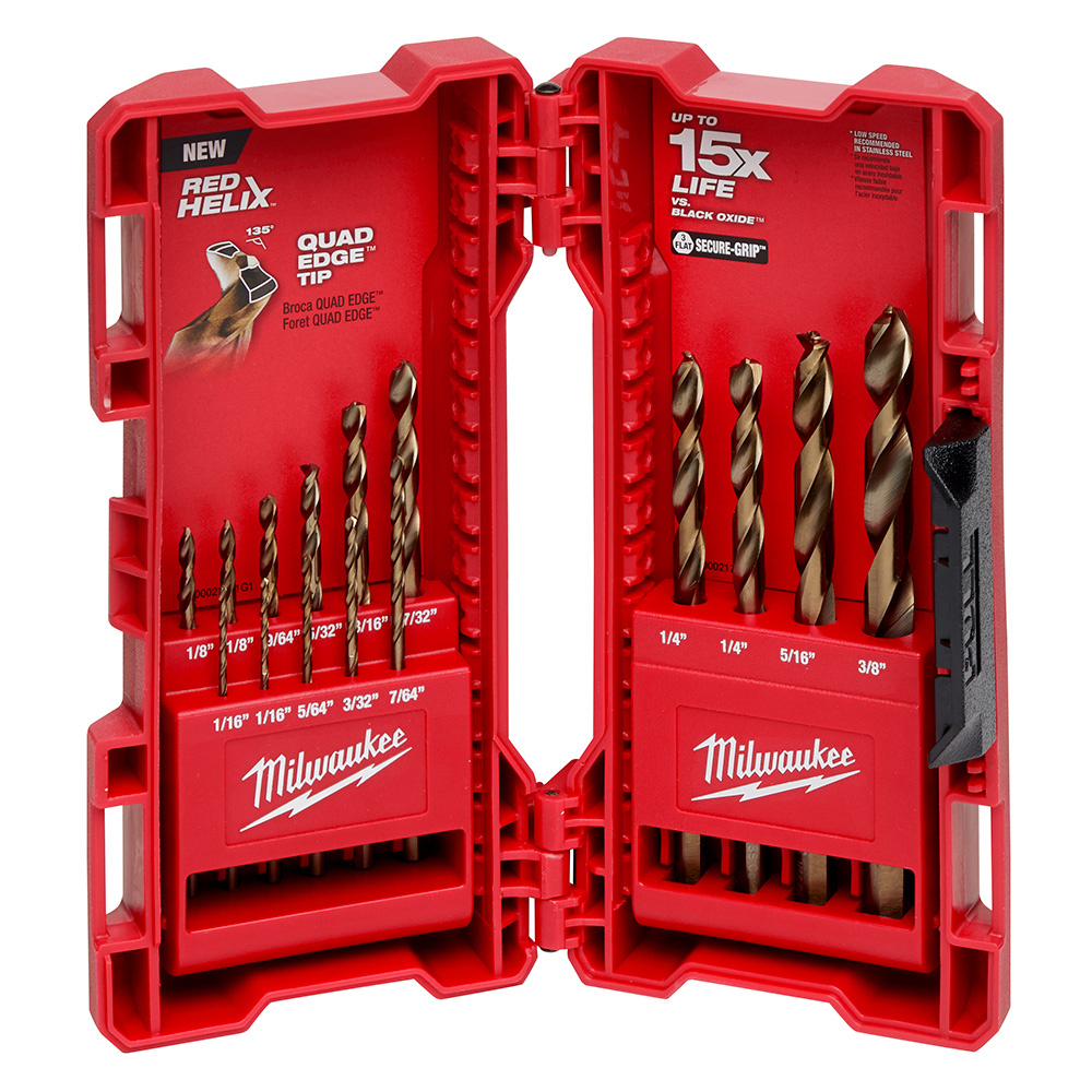 Milwaukee 48892331 Red Helix 15pc Cobalt Drill Bit Set