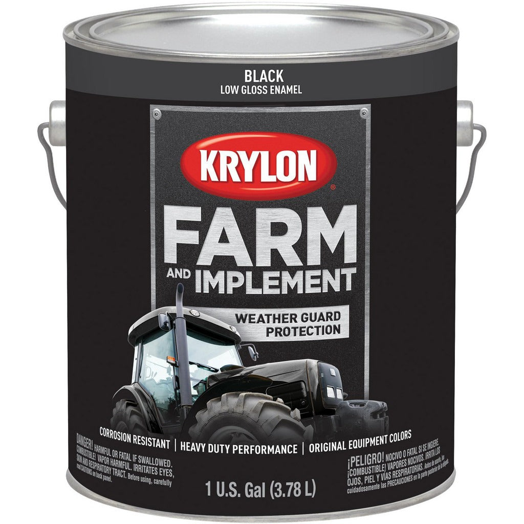 KRYLON Krylon K01965008 Brush-on Paint 1 Gal Black Low Gloss
