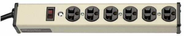 WIREMOLD Wiremold ULB620-15 Power Outlet Strip 6-outlet 20A 120V