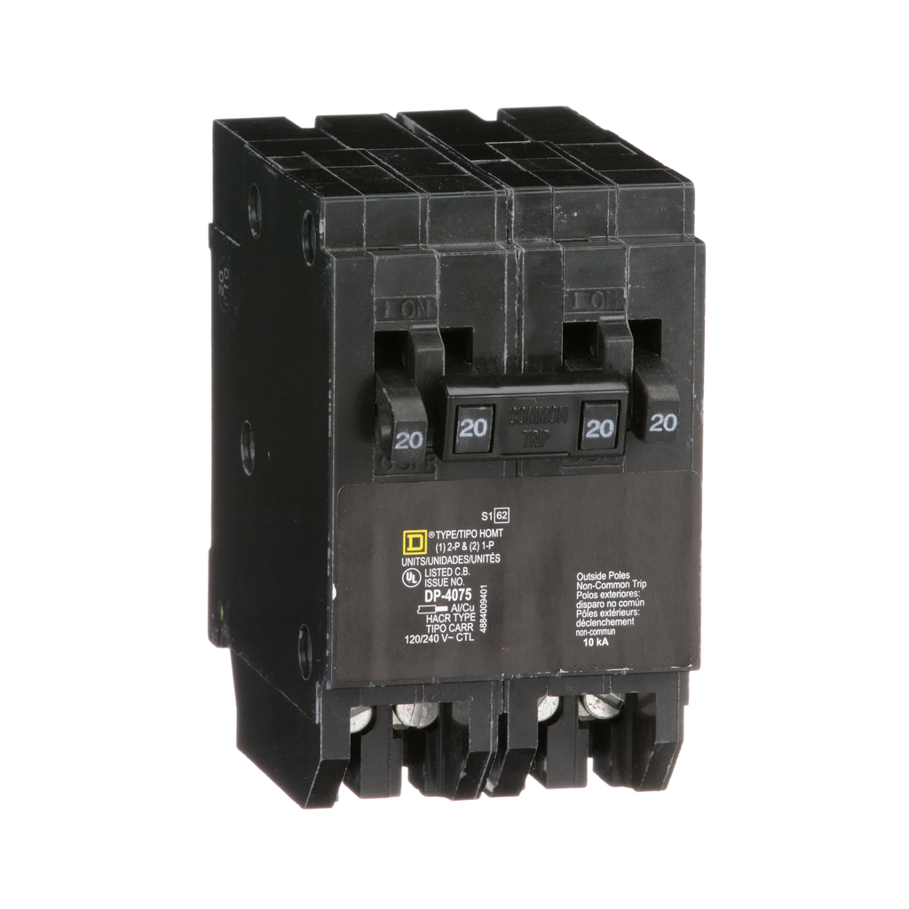 Square D HOMT2020220 Miniature Circuit Breaker 120/240 Volt 20 Amp