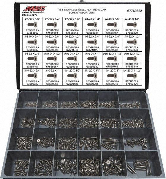 VALUE COLLECTION Value Collection 67760322 Flat Head Cap Screw Assortment