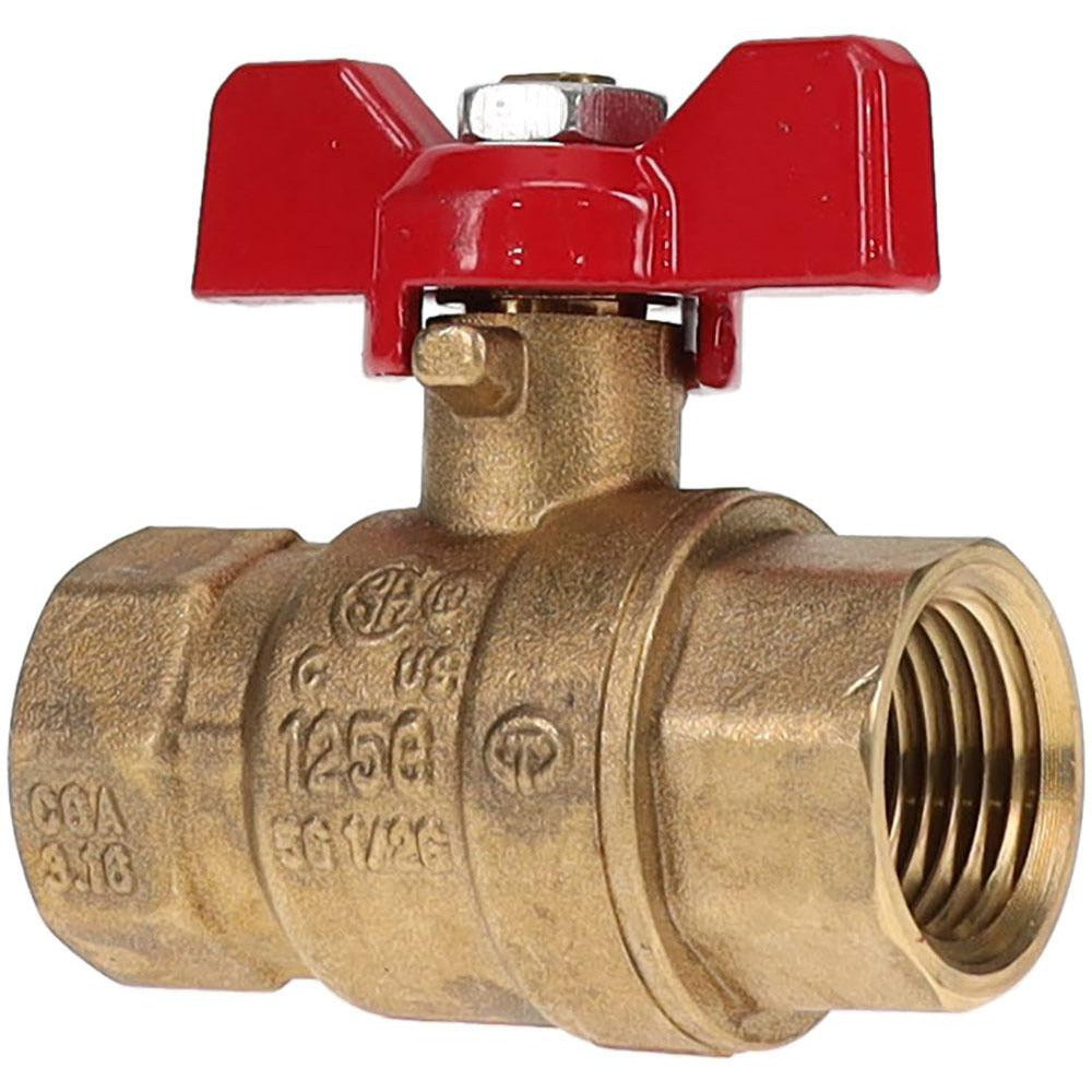 VALUE COLLECTION Value Collection TXN050-T Ball Valve 1/2 in Full Port Brass