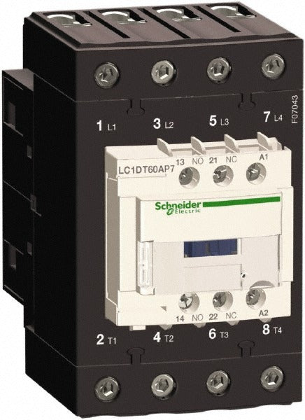 SCHNEIDER ELECTRIC Schneider Electric LC1DT60AG7 Iec Contactor 4 Pole 60A 120V