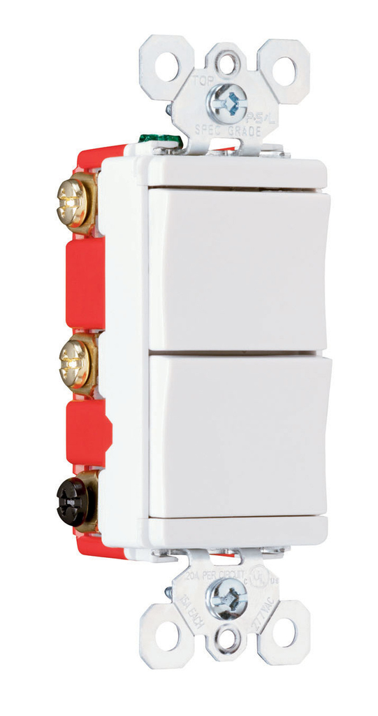 Legrand PS81120W Decorator Combo 2 Switches, White