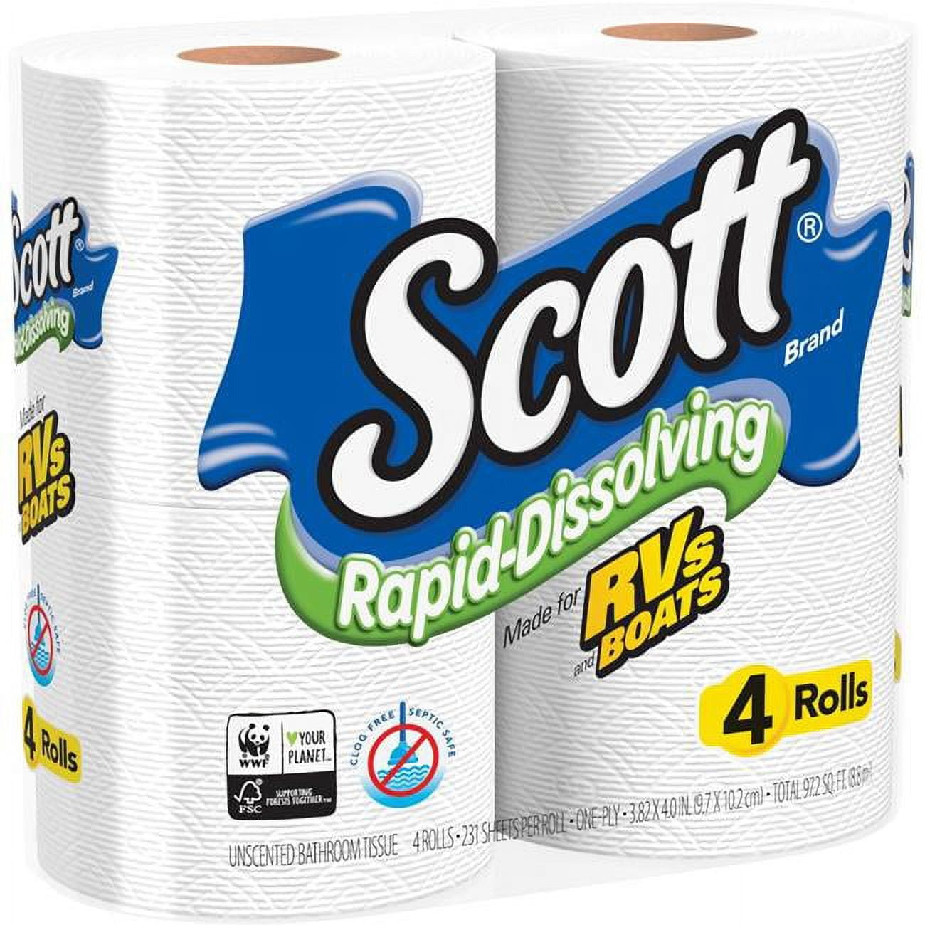 KIMBERLY-CLARK Kimberly-Clark KCC47617 Scott Rapid-Dissolving Toilet Paper (1 Pack)