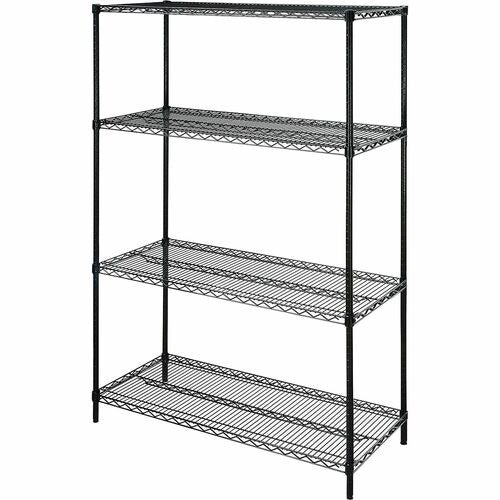LORELL Lorell LLR70061 4-tier Wire Shelving Rack 48x18 1000 Lb