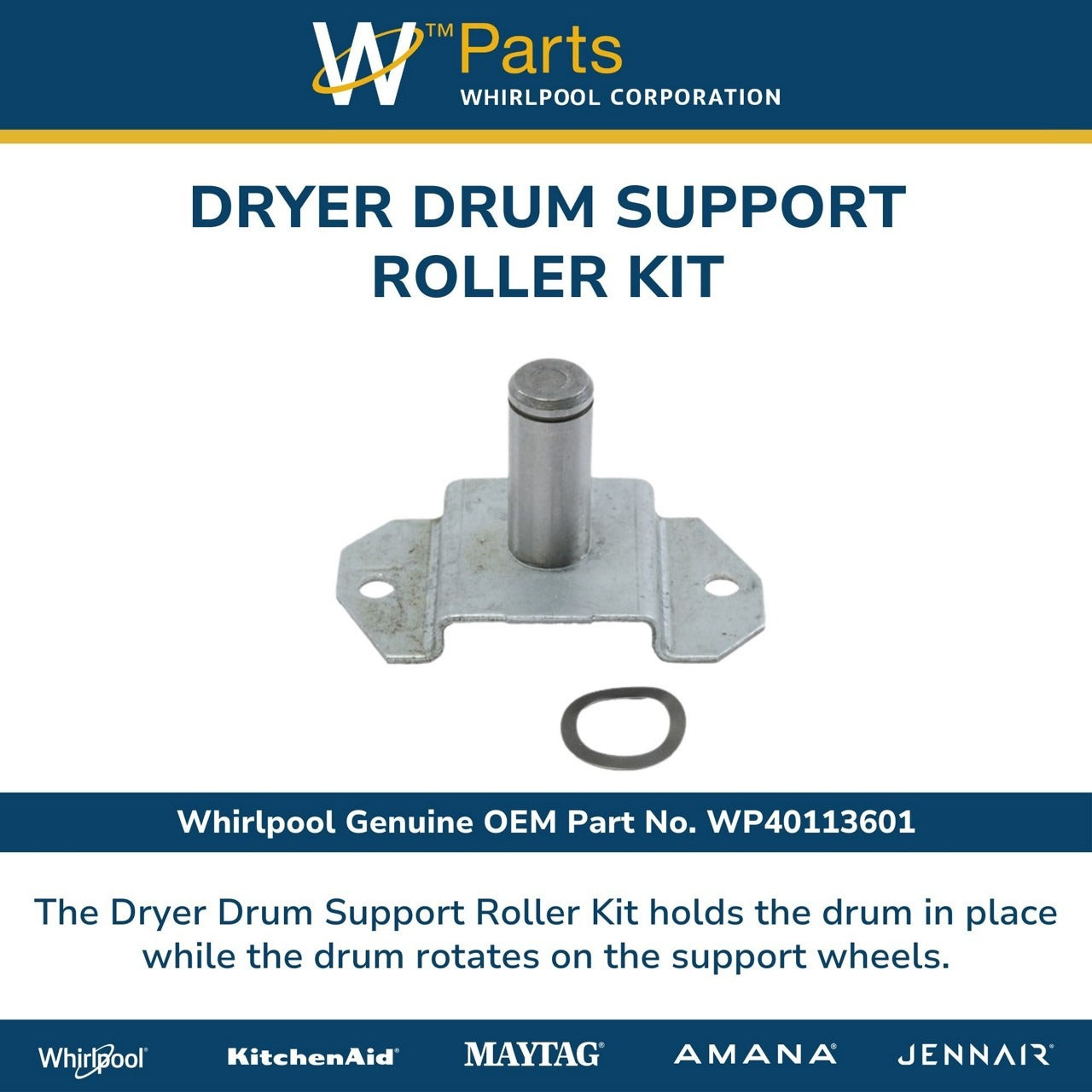 WHIRLPOOL Whirlpool WP40113601 Assembly Roller Bracket