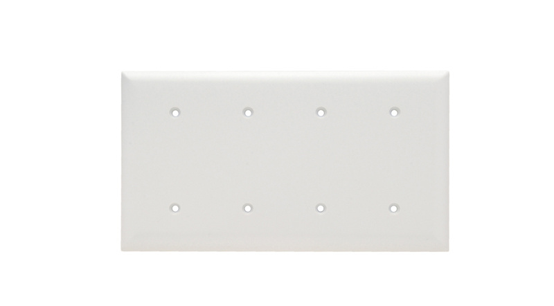 Pass & Seymour SP44W 4Gang Wall Plate Blank Strap Mount Standard