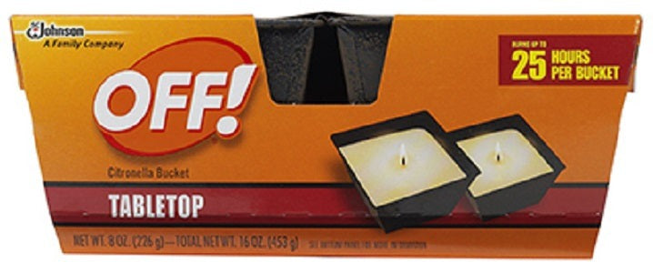OFF! Off! 72010 8 oz 1-Wick Mini Citronella Candle (2 Pack) 72010