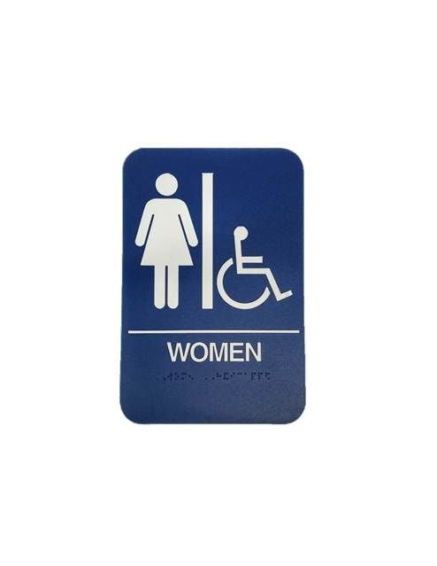 DON-JO Don-jo HS907005 Womens Ada Bathroom Sign Blue