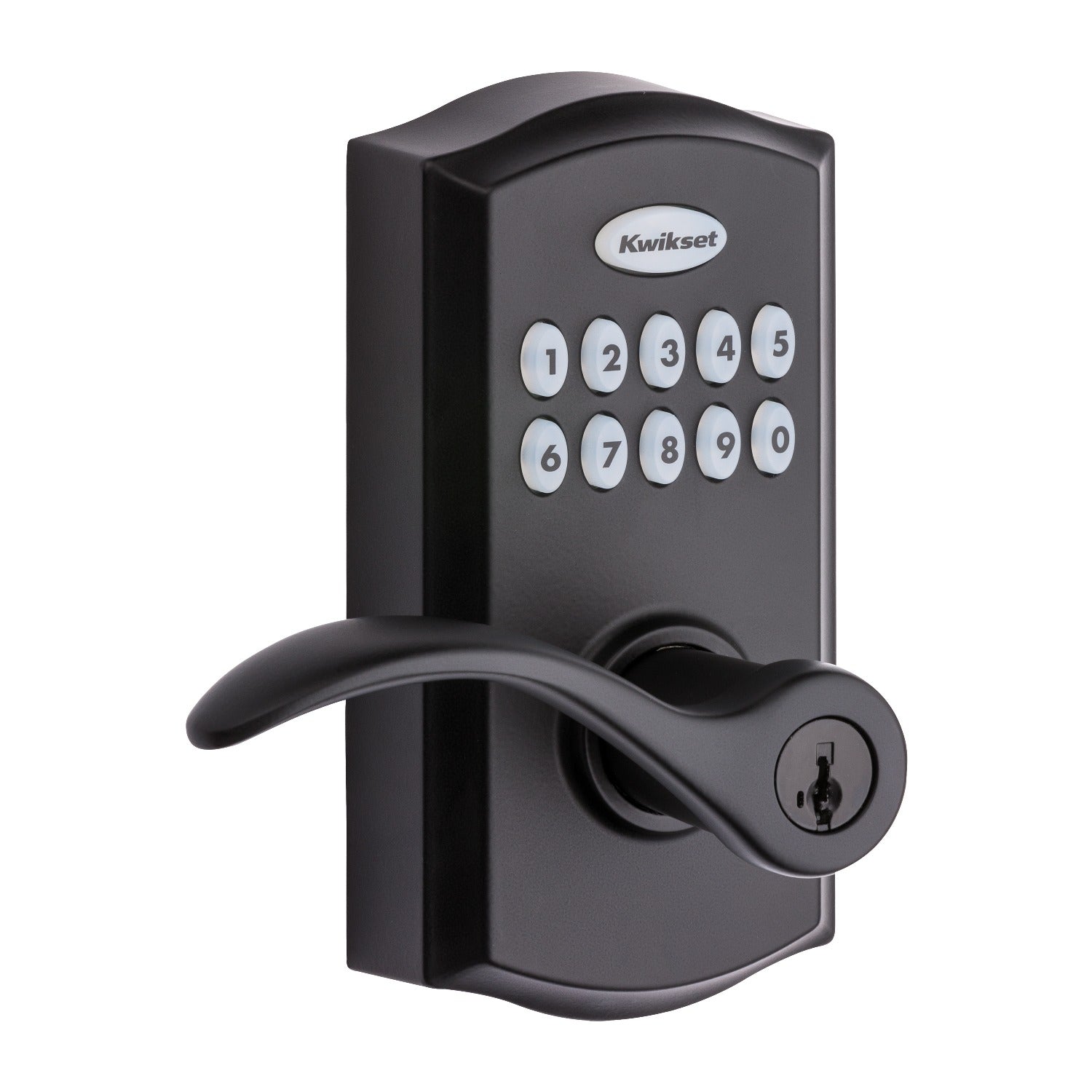KWIKSET Kwikset 955PML-514S Pembroke Electronic Lever Lock Matte Black