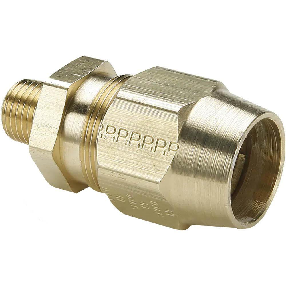 PARKER Parker PF-00019 Reusable Hose Male Fitting 1/4 Mnpt Brass