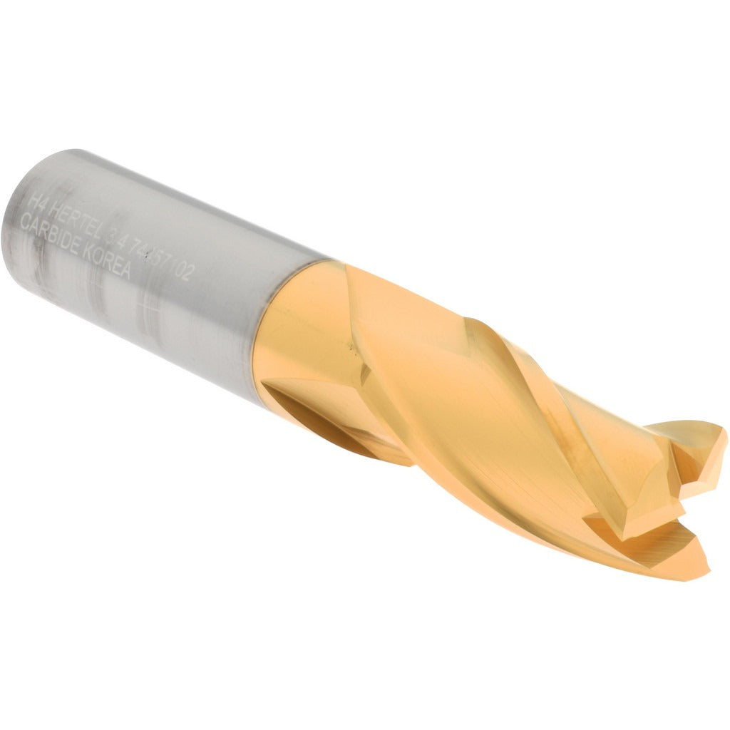 HERTEL Hertel 750335 Square End Mill 3/4 in Solid Carbide Tin