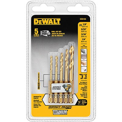 DEWALT Dewalt Accessories DD5155 Titanium Impact Drill Bit Set