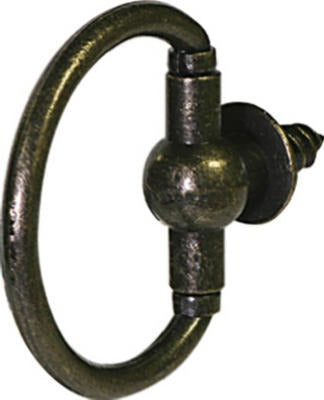 HILLMAN Hillman Fasteners 122214 Decorative Screw Ring Antique Brass 2 Pack