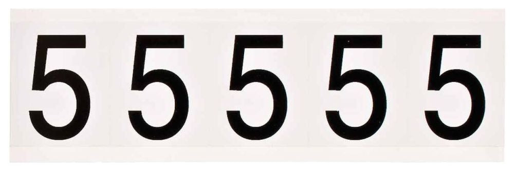 BRADY Brady 9714-5 Outdoor number vinyl label 2.25 in H x 1.81 in W (5 per card)