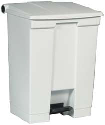 RUBBERMAID Rubbermaid FG614500WHT 18 Gal Rectangle Trash Can White