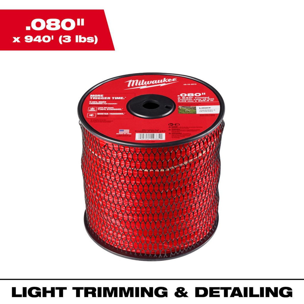 MILWAUKEE Milwaukee Tool 49-16-2812 Twisted Trimmer Line 940 Ft
