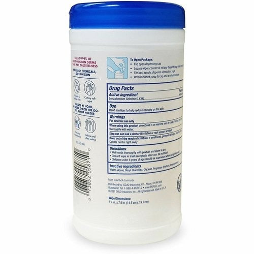 GOJO Gojo GOJ912006CMR Purell Clean Scent Hand Sanitizing Wipes 40/Tub