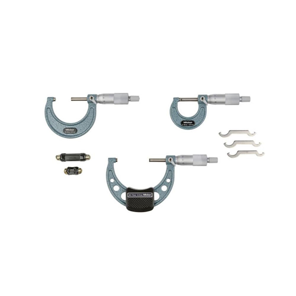 MITUTOYO Mitutoyo 103-927-10 Outside Micrometer Set 3 Pc