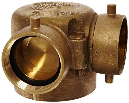DIXON VALVE & COUPLING Dixon Valve & Coupling 90SCS4025F Single Clapper Siamese Connection 250 psi (4 in NPT x 2-1/2 in Bottom Outlet)
