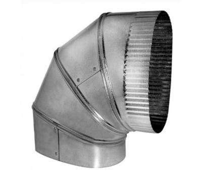 SOUTHWARK METAL Southwark 1145 Flat Oval 5 x 90 Degree Elbow Galvanized