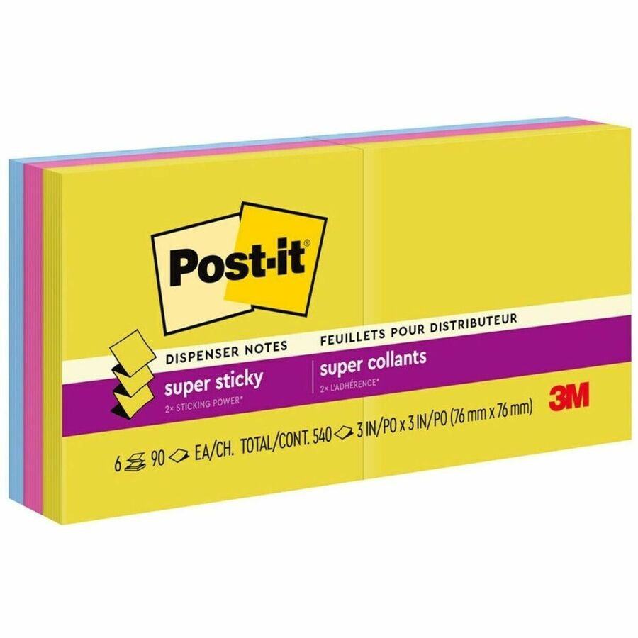 3M 3M MMMR3306SSJOY Post-it Super Sticky Pop-up Notes 3 in x 3 in 6 Pack R330-6SSJOY