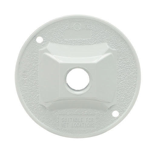 ABB Abb S211WHE Round lampholder cover (1/2 inch hub, 4-1/8 inch diameter)