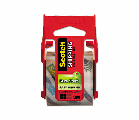 3M 3M MMM145 Sure Start Easy Unwind Packaging Tape (1 Roll 1.88 in x 22.2 yd 1.5 in Core) 145
