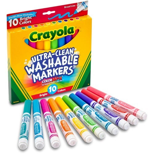 CRAYOLA Crayola CYO587855 Broad Line Washable Markers Blue 10pk