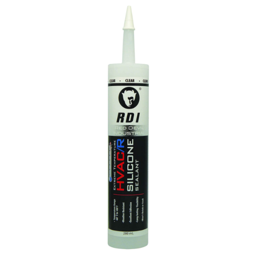 RED DEVIL 0897 Extreme Temperature HVAC/R Silicone Sealant Clear 280 mL Cartridge