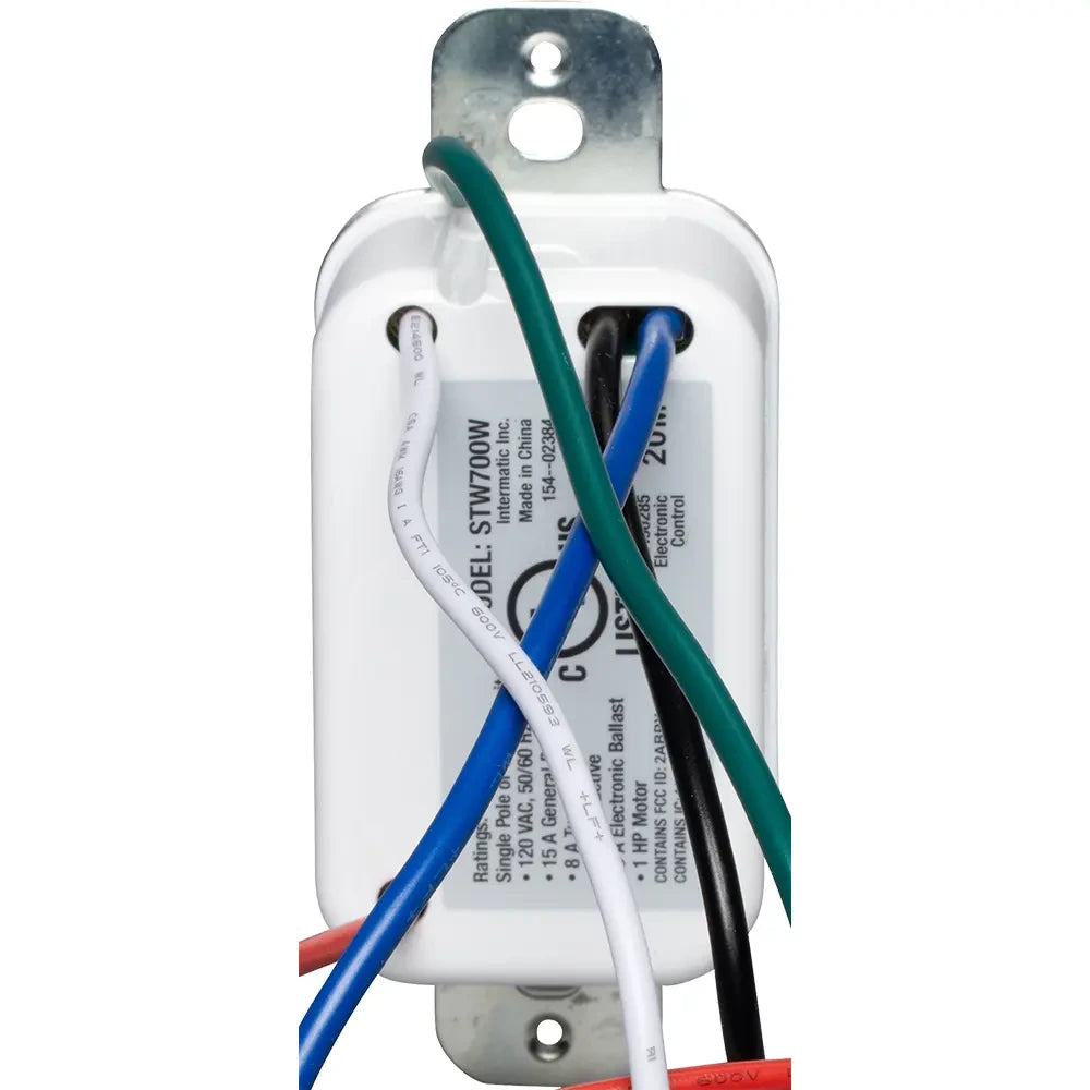 INTERMATIC Intermatic STW700W Ascend Smart Wi‑Fi 15 Amp 7-Day In-Wall Timer (Pack 1)