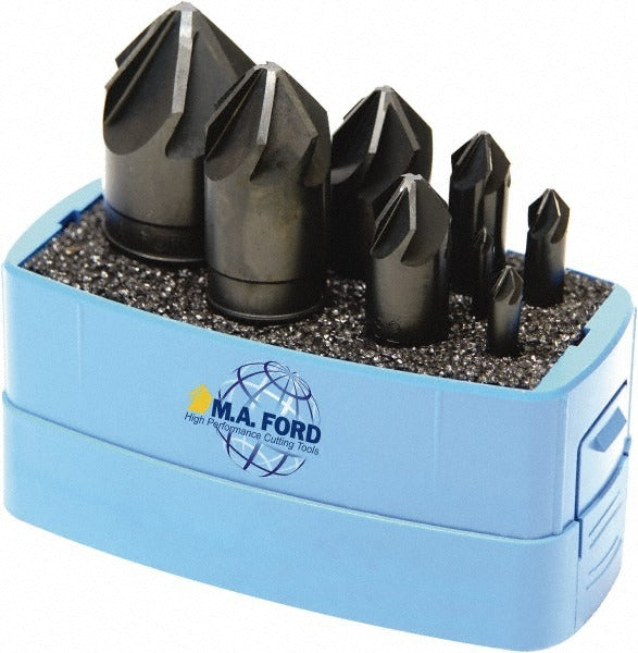 M.A. FORD M.a. Ford. 79800004 Countersink Set 8 Pc 6 Flute Hss