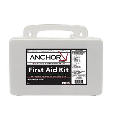 Anchor Brand 810-09-12P 10 Person First Aid Kit ANSI Plastic