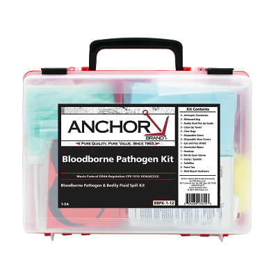 Anchor Brand 839BBK-1-12P Bloodborne Pathogen Kit Plastic Case Wall Mount Bracket