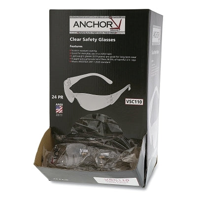 Anchor Brand VSC110 Clear Frameless Safety Glasses Dispenser Box