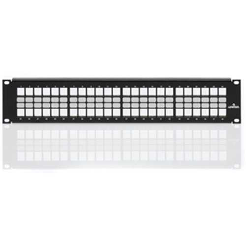 Leviton 49255-H48 QuickPort Patch Panel, 48-Port, 2U RMS, with Cable Management Bar