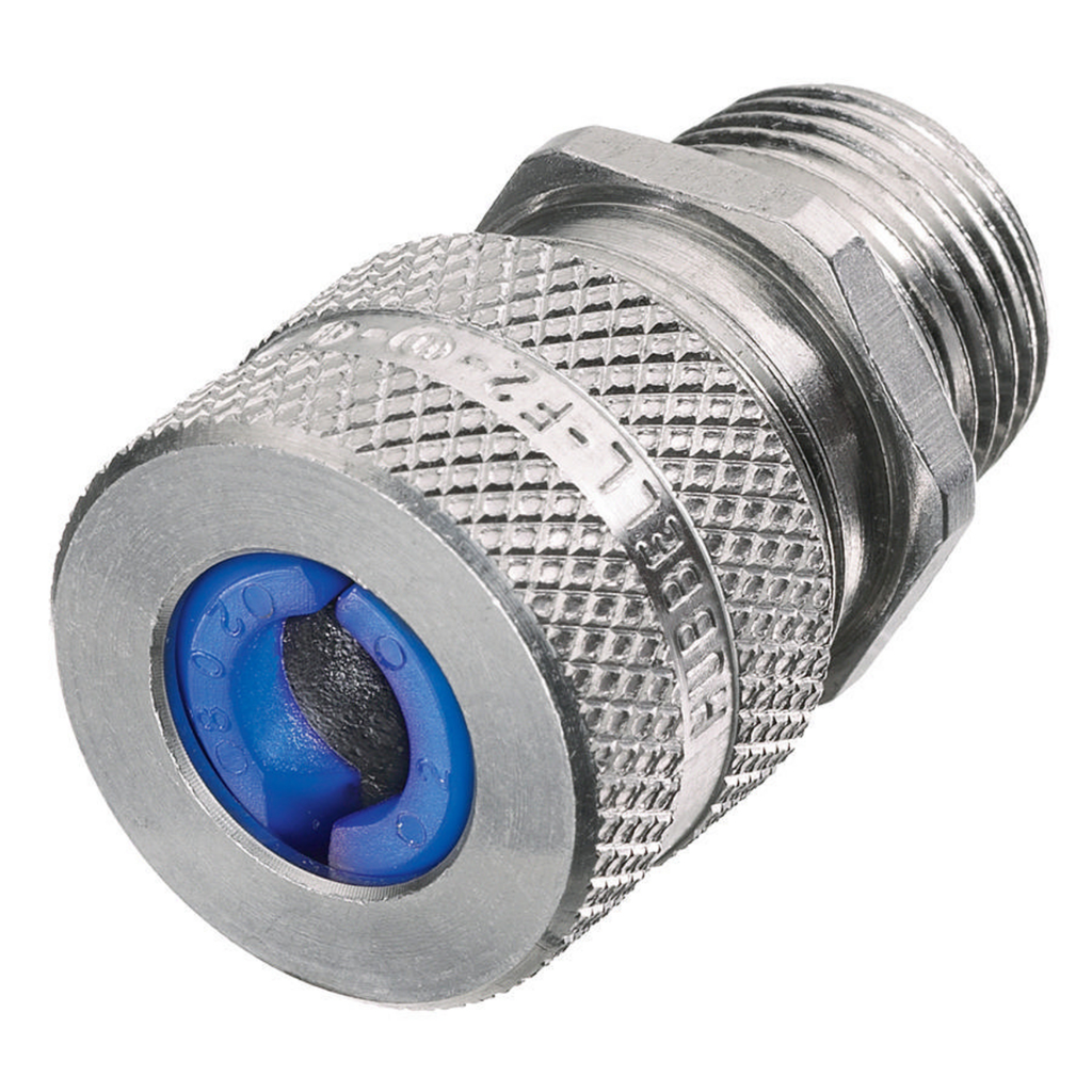 Hubbell Wiring Device-Kellems SHC1023 Hubbell Kellems SHC-1023 1/2 x .38-.50 Straight Male Cord Connector - Aluminum