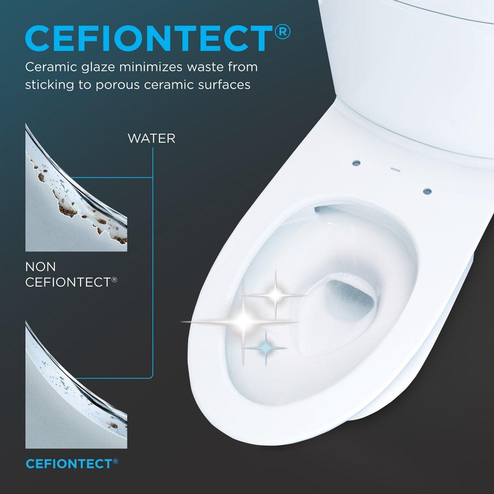 TOTO MW4424726CEFGA#01 1.28 GPF Elongated Two Piece Toilet with Washlet Seat in Cotton White