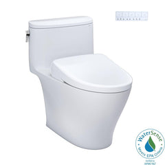 TOTO MW6424726CEFG#01 1.28 GPF Elongated One Piece Toilet with Washlet Seat in Cotton White